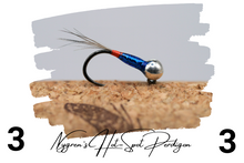 Load image into Gallery viewer, Nygren&#39;s Hot-Spot Metallic Blue Perdigon Jig
