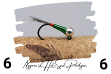 Load image into Gallery viewer, Nygren&#39;s Hot-Spot Metallic Green Perdigon Jig
