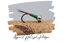 Load image into Gallery viewer, Nygren&#39;s Hot-Spot Metallic Green Perdigon Jig
